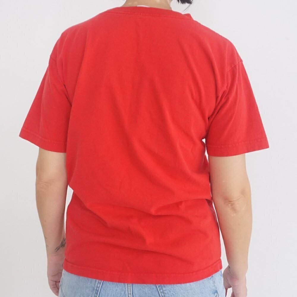 Vintage Majestic Red Kansas City Chiefs100% Cotton Short Sleeve T-Shirt Tee M - Picture 3 of 10